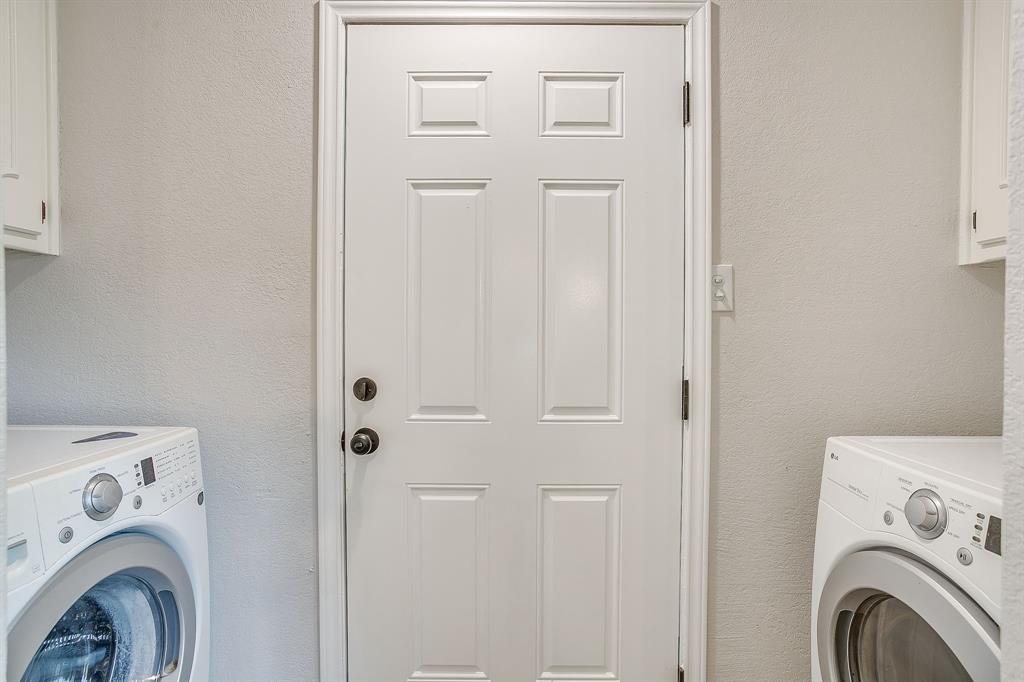 1003 Canton Road Cleburne, TX 76033 - Photo 18 of 40 a view of storage and utility room with washer and dryer