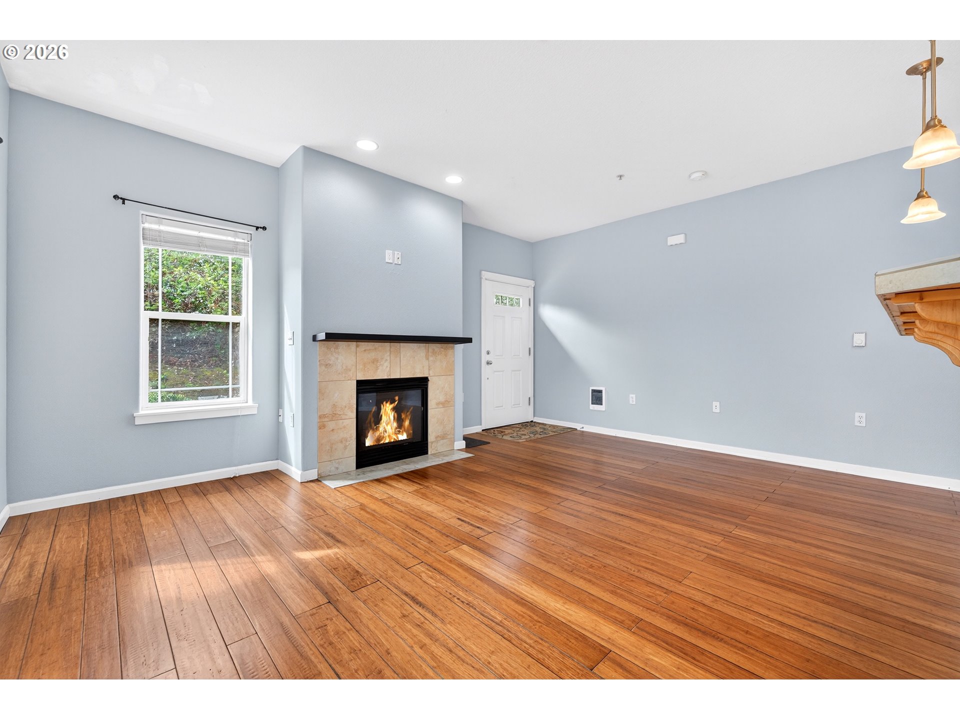 102 Northeast Canvasback Way Hillsboro, OR 97006 - Photo 4 of 36 a view of empty room with wooden floor and fireplace