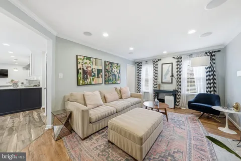 a living room with furniture and a couch