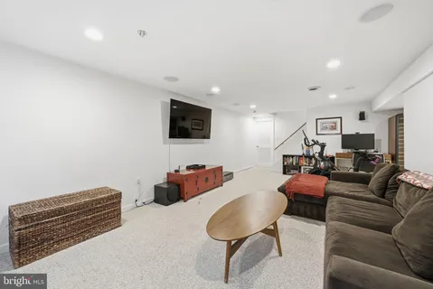 a living room with furniture and a couch