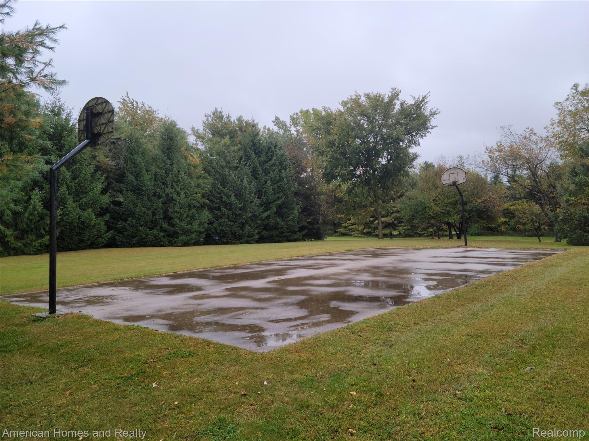 6530 Armstrong Road Imlay City, MI 48444 - Photo 47 of 59 full court concrete basketball slabe in private setting