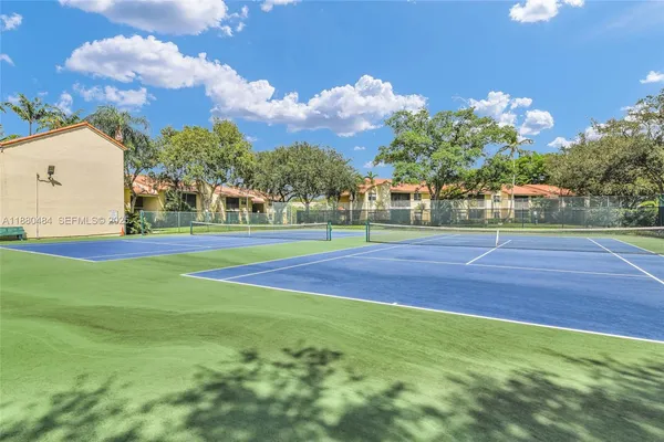 a view of a volley ball court