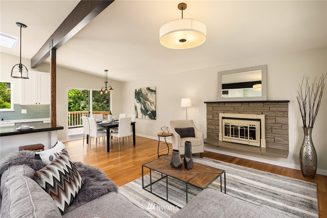9229 217th Place Southwest Edmonds, WA 98020 - Photo 13 of 38 a living room with furniture fireplace and window