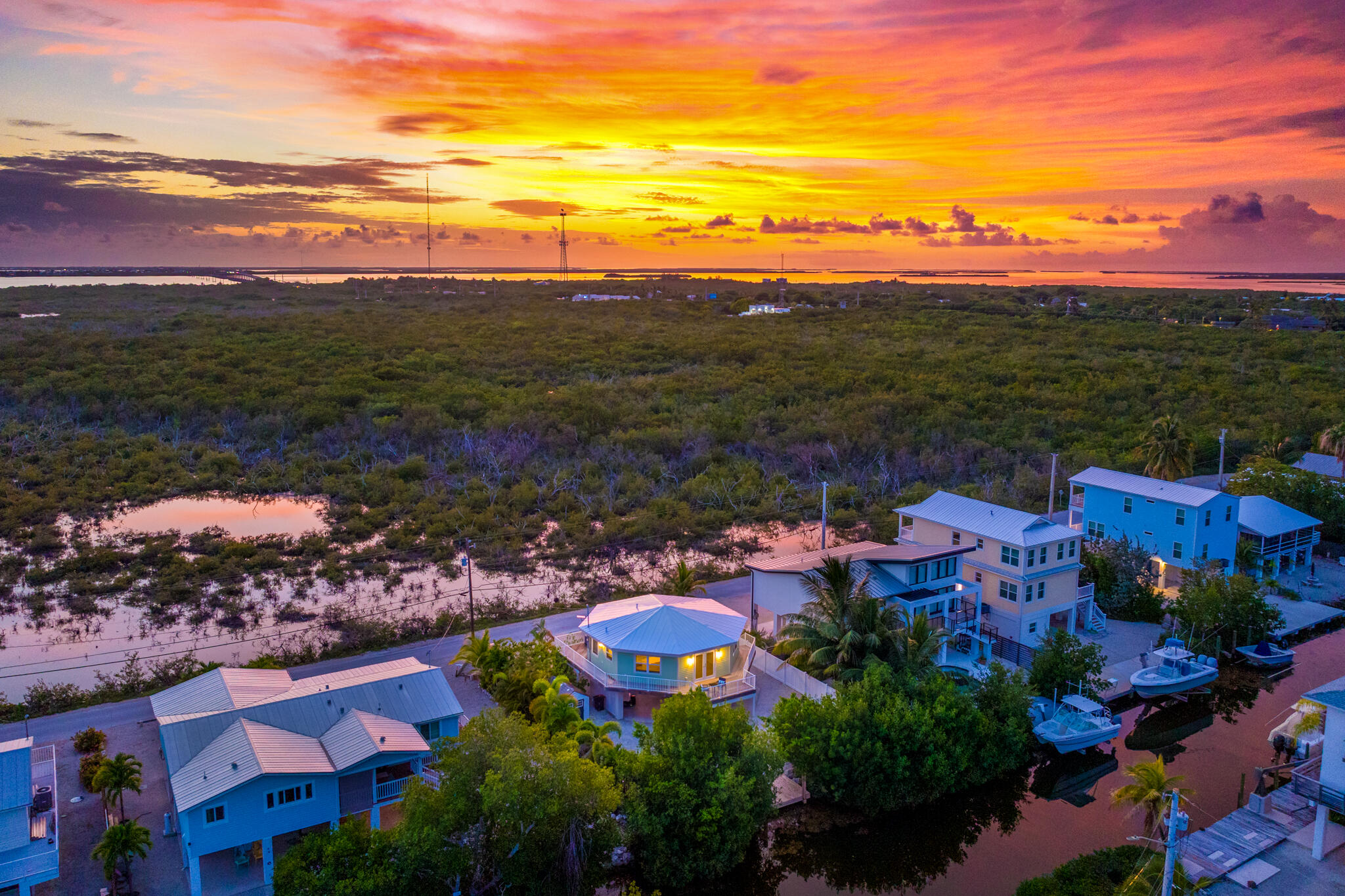 273 Indies Road Summerland Key, FL 33042 - Photo 31 of 36 Sunset Aerial