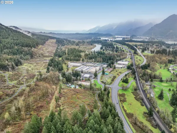 a view of a lush green hillside and houses