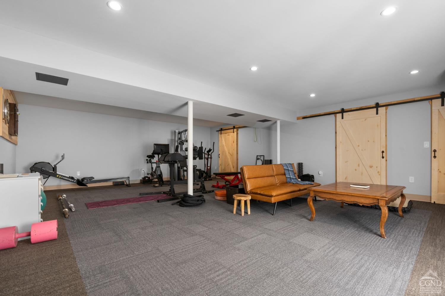 174 Grove School Road Catskill, NY 12414 - Photo 30 of 52 a living room with furniture gym equipment and a large window