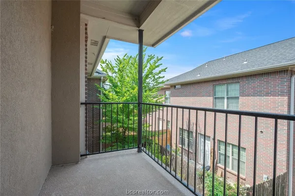 a view of a balcony