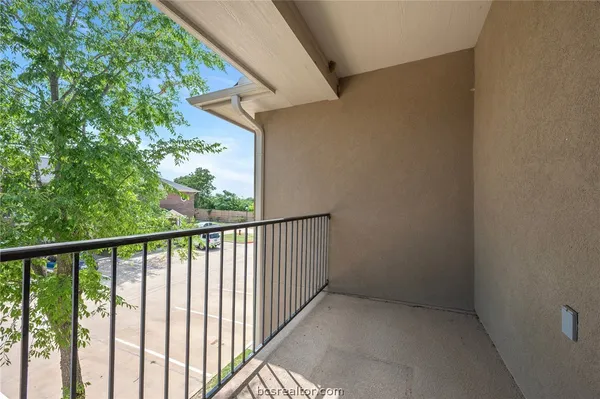 a view of a balcony