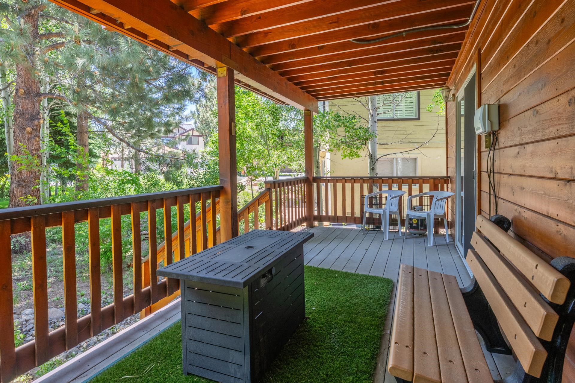 372 Wagon Wheel Road Mammoth Lakes, CA 93546 - Photo 41 of 50 a view of a deck with wooden floor and outdoor space