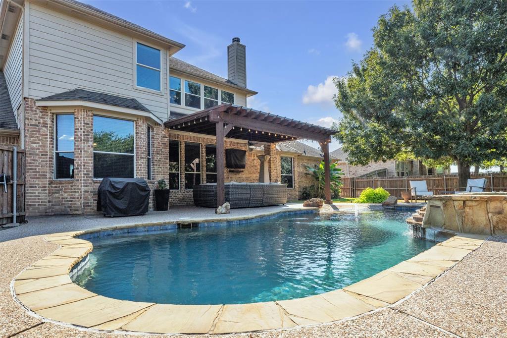 437 Rusty Run Drive Midlothian, TX 76065 - Photo 38 of 40 a view of a house with swimming pool and sitting area