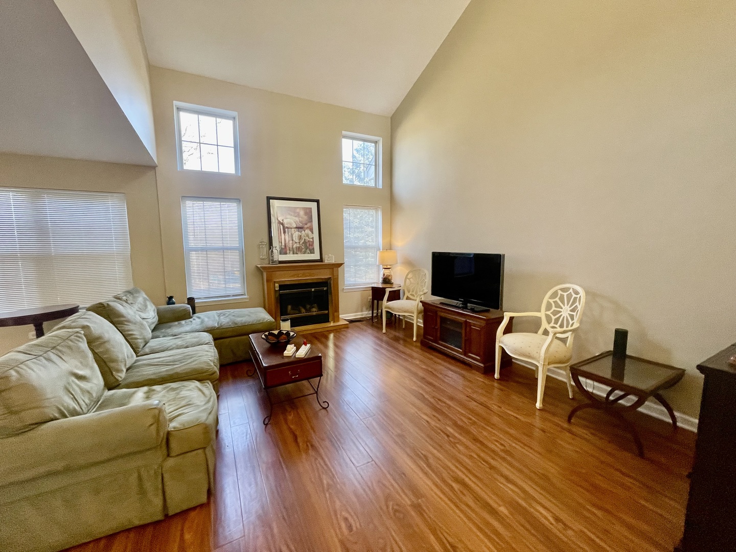 34718 Lakeside Drive Ingleside, IL 60041 - Photo 13 of 34 a living room with furniture flat screen tv and a fireplace