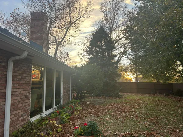 a view of backyard and garden