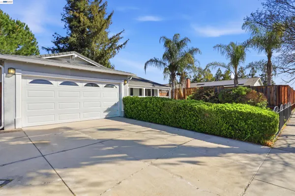 a view of backyard of a house