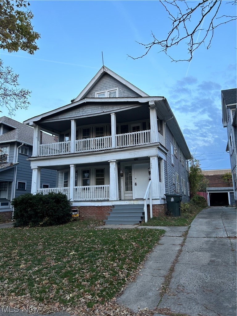 1631 Hillcrest Road Cleveland, OH 44118 - Photo 1 of 11 View of front of property with a porch and a balcony