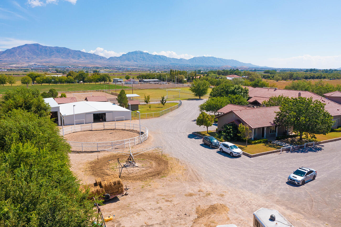 656 Cox Road El Paso, TX 79932 - Photo 5 of 74 Aerial View Showing Pastures