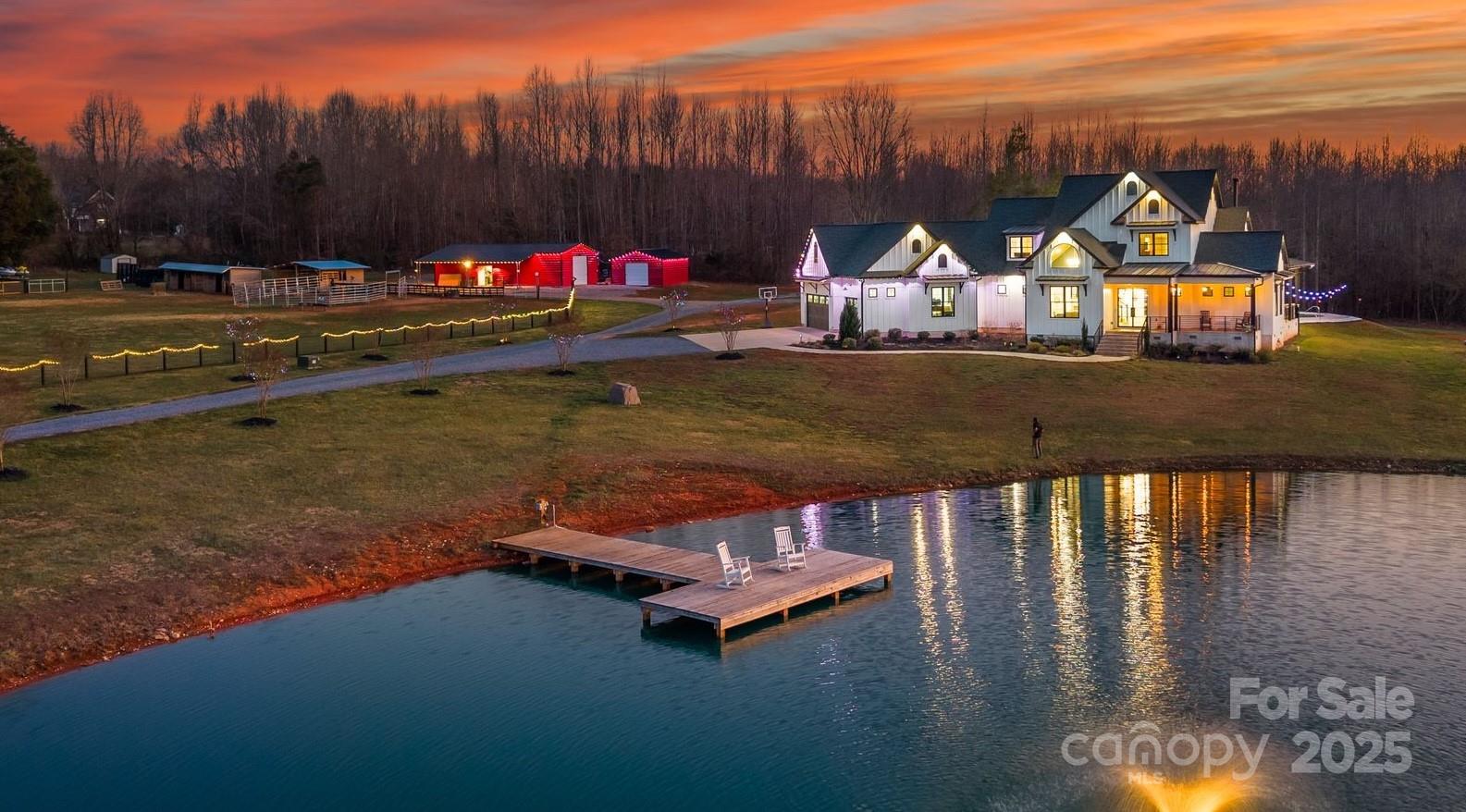 a view of a swimming pool with a lounge chair