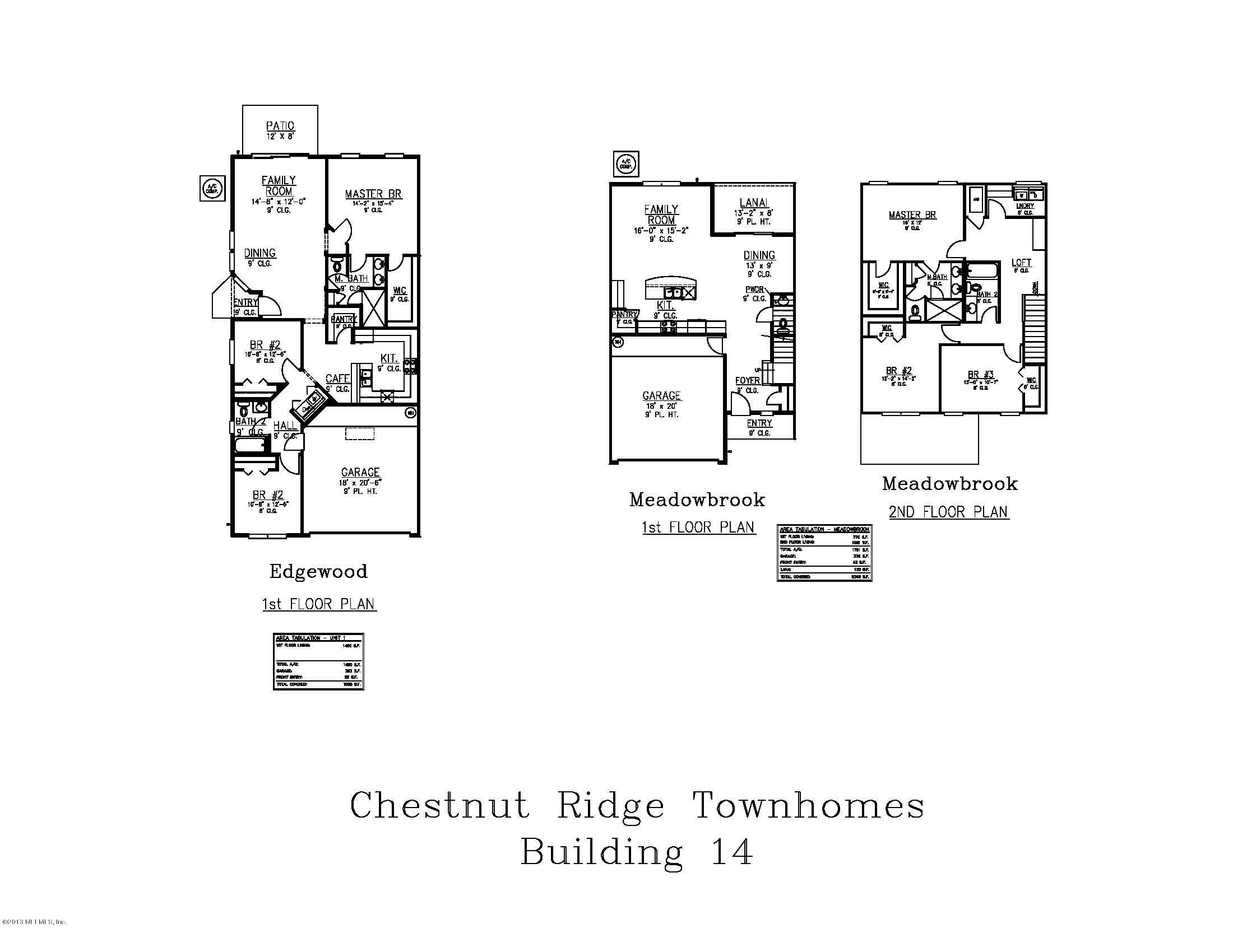 3033 Chestnut Ridge Way Orange Park, FL 32065 - Photo 2 of 2 Floorplans - Bldg 14 SALES