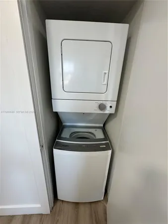 a close up view of washer and dryer