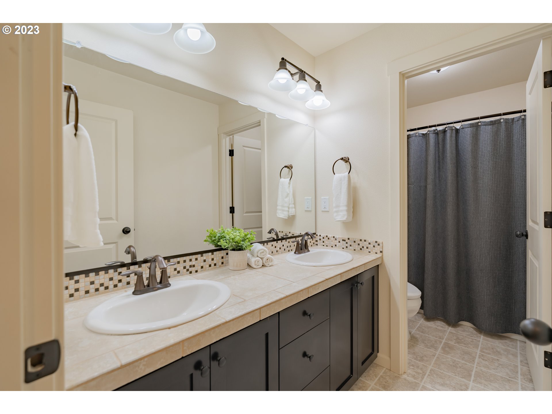 364 North Green Gables Loop Ridgefield, WA 98642 - Photo 20 of 32 a bathroom with a sink and a mirror