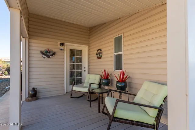 a outdoor living space with furniture