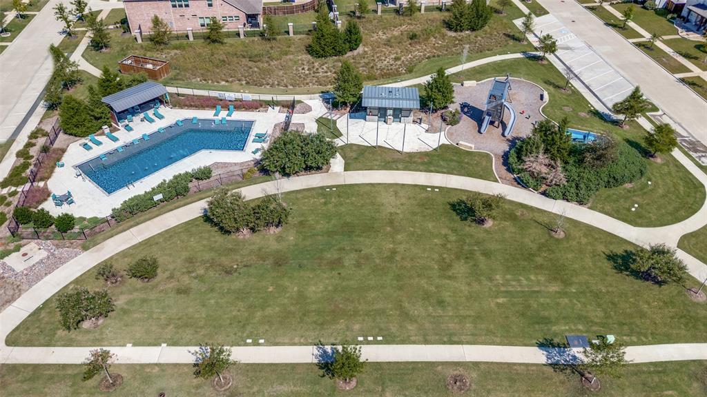 6117 Hall Road Frisco, TX 75034 - Photo 32 of 32 Drone / aerial view of a pool