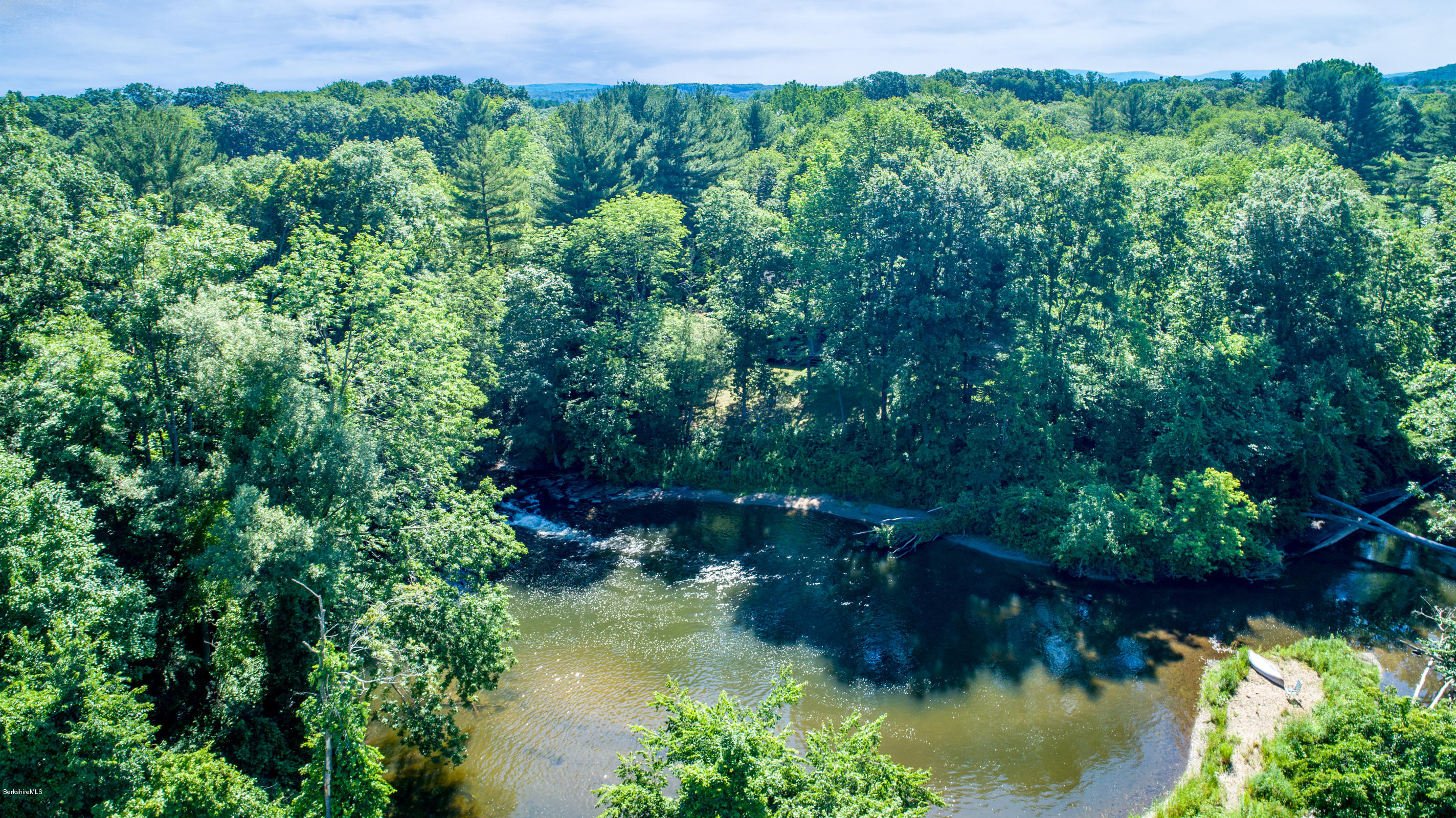 1296 Ashley Falls Road Sheffield, MA 01222 - Photo 26 of 26 Aerial of riverfront