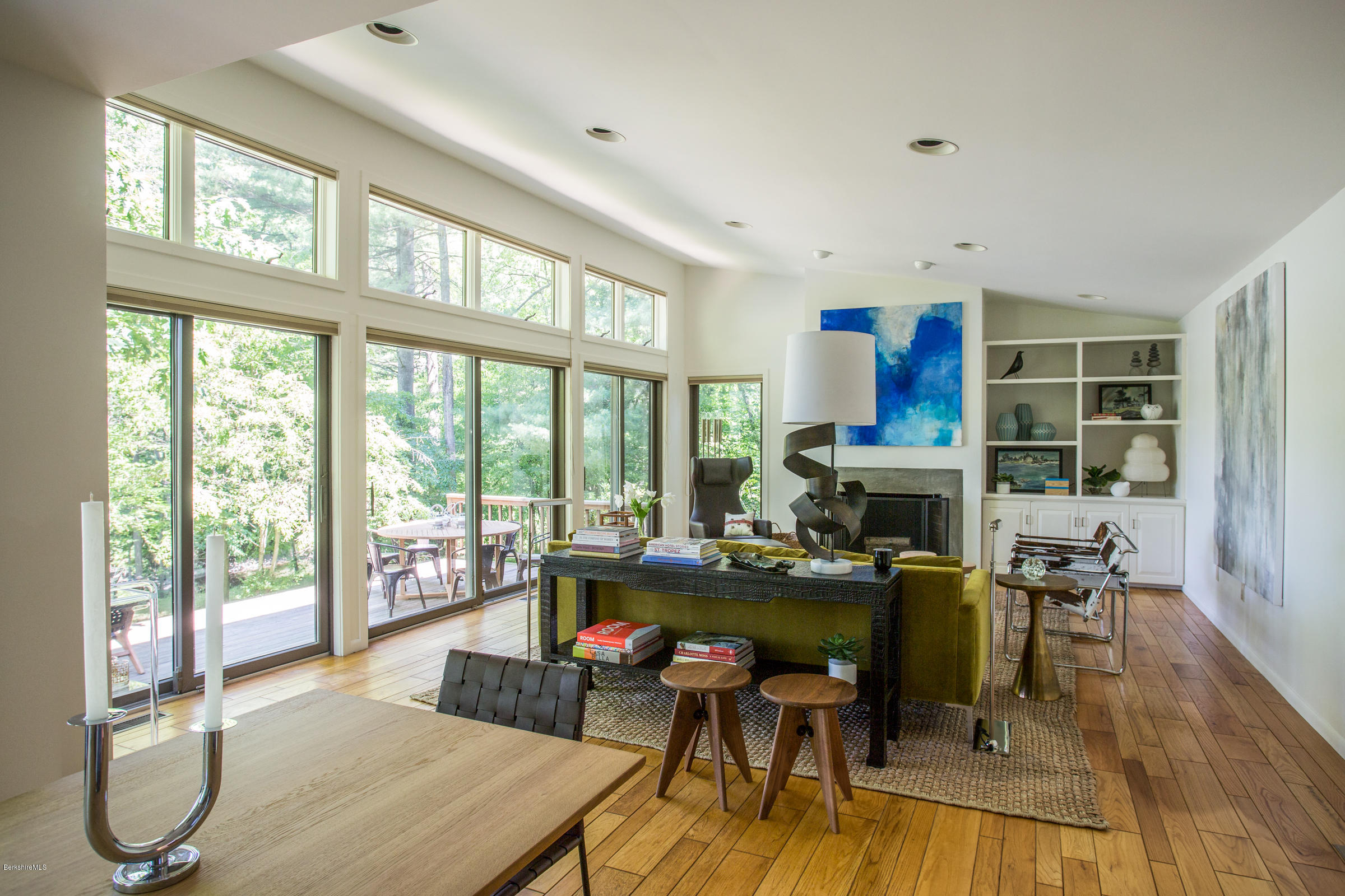 1296 Ashley Falls Road Sheffield, MA 01222 - Photo 8 of 26 Living room with river view