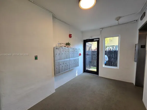 a view of a room with window