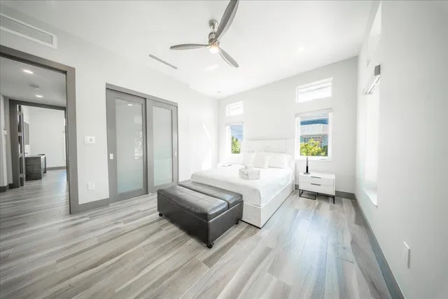 an aerial view of a house with outdoor space lake and lake view