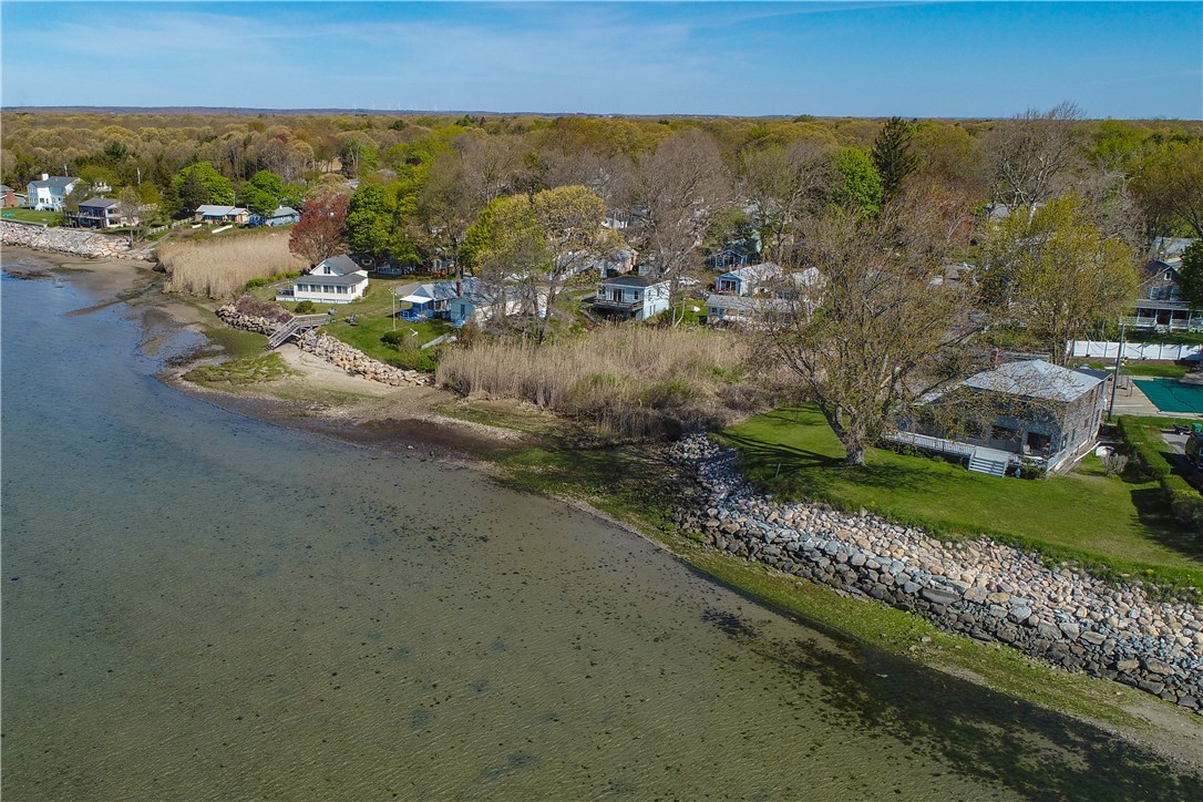 174 Andrew Comstock Road Warwick, RI 02886 - Photo 29 of 40 Drone from Greenwich Bay looking at 174 Andrew Comstock