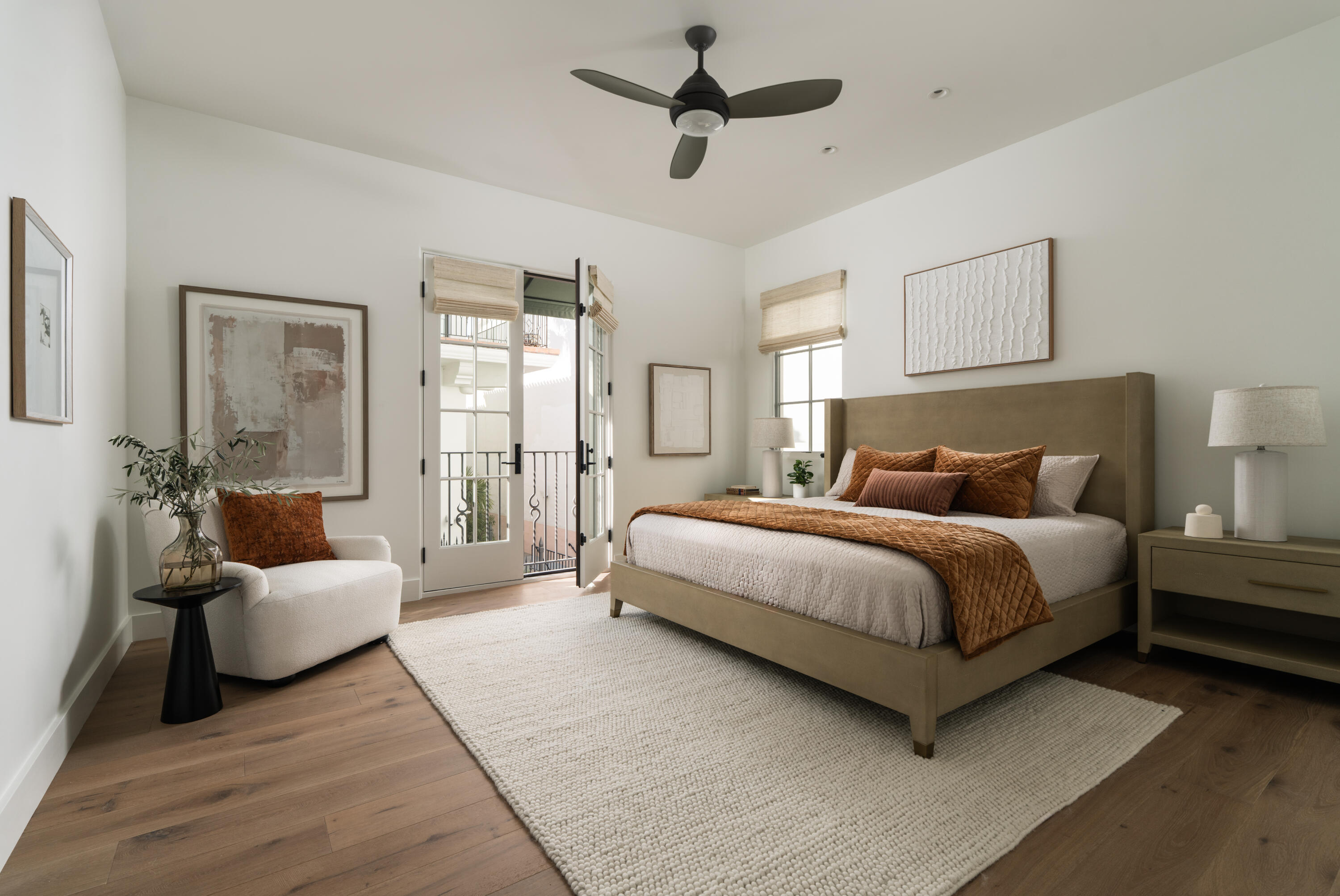 18 West Victoria Street, Unit 206 Santa Barbara, CA 93101 - Photo 8 of 18 a bedroom with a bed couch and window