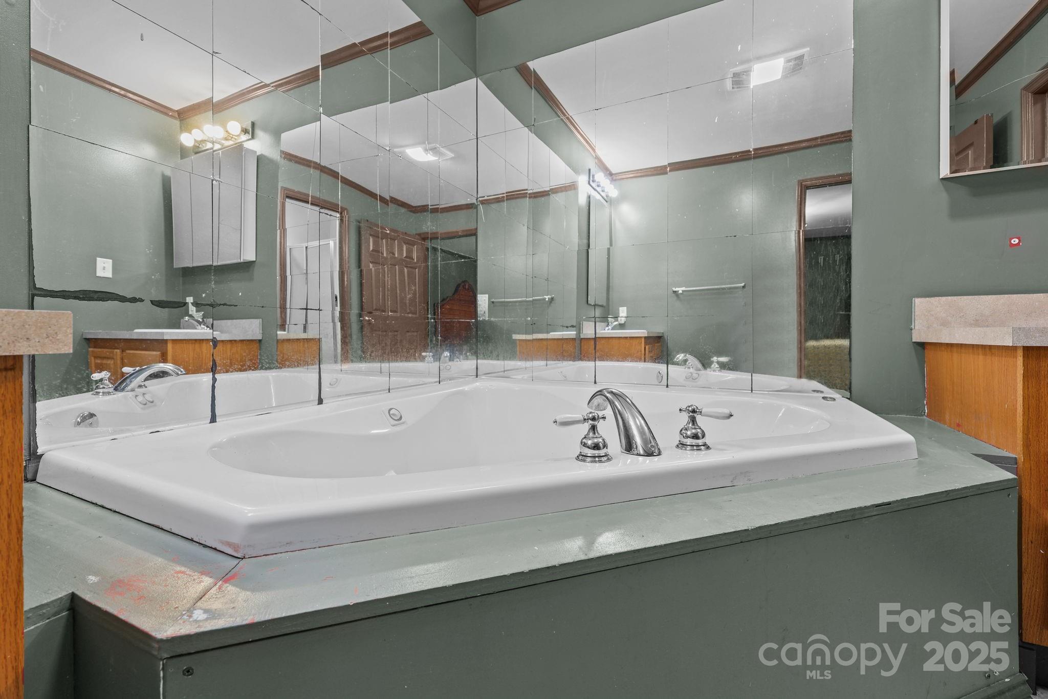 952 Flat Swamp Road Denton, NC 27239 - Photo 16 of 37 a bathroom with a sink and a large mirror