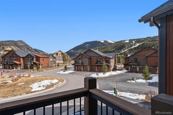 a view of a city from a balcony