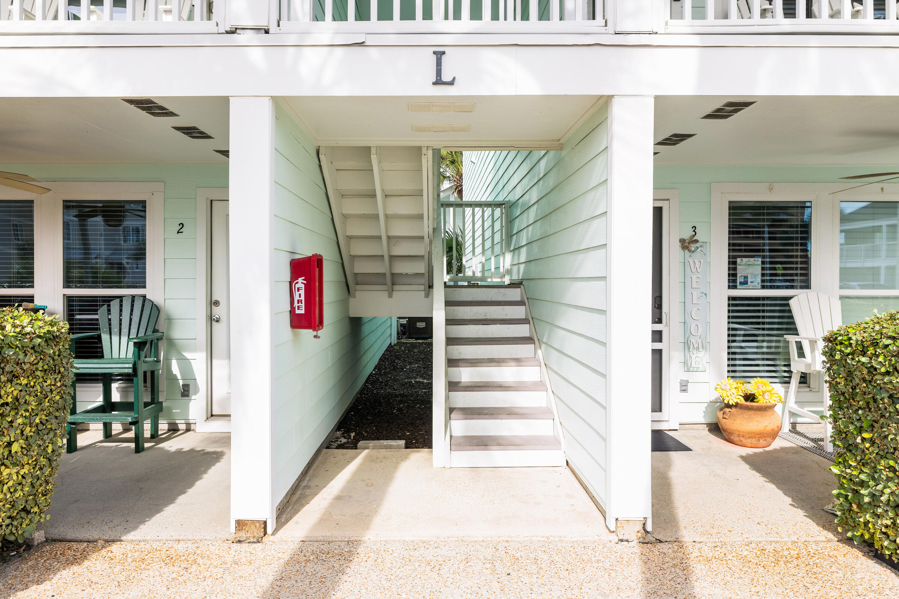 17670 Front Beach Road, Unit L7 Panama City Beach, FL 32413 - Photo 40 of 69 a front view of a house with a porch