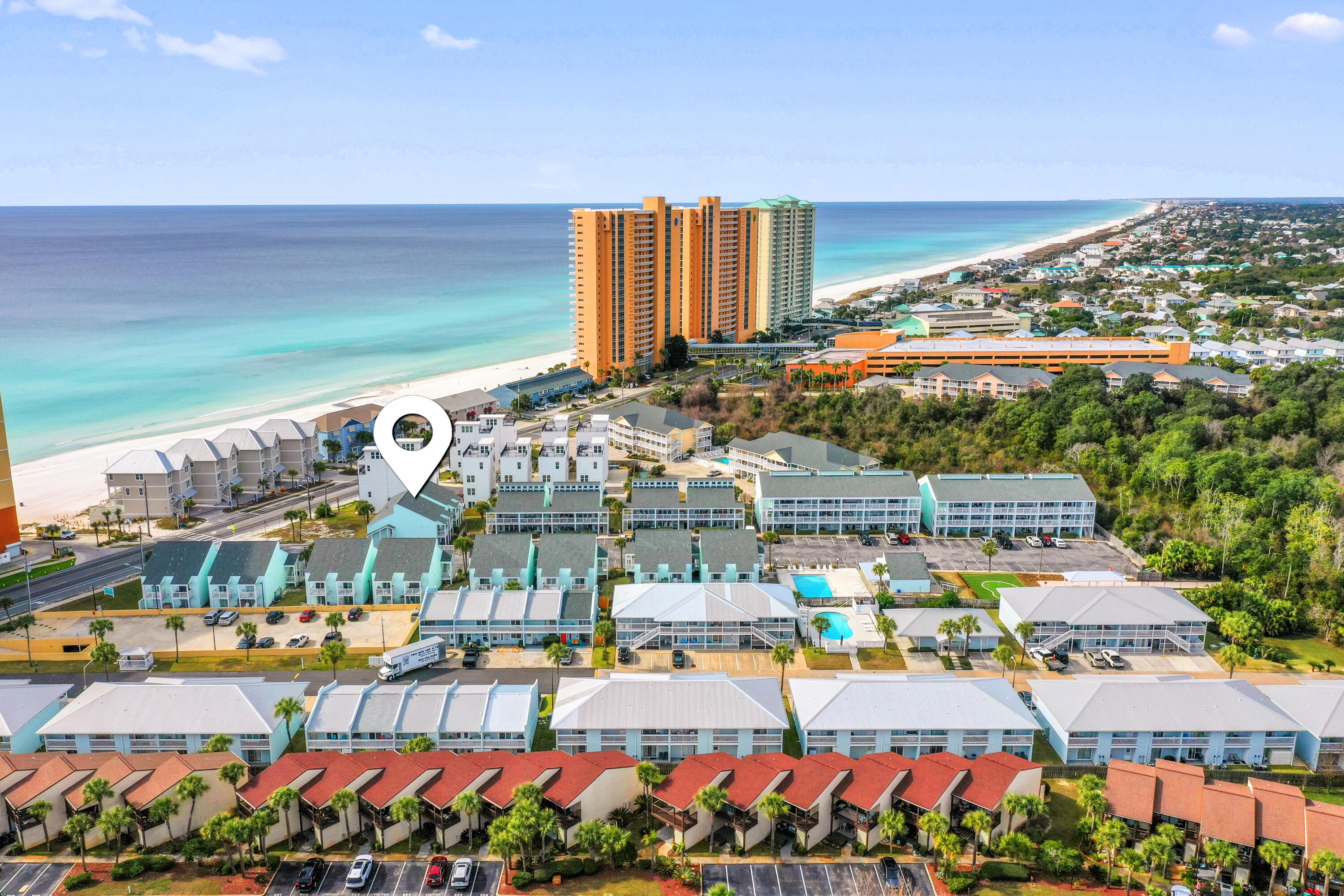 17670 Front Beach Road, Unit L7 Panama City Beach, FL 32413 - Photo 49 of 69 a view of swimming pool with outdoor seating