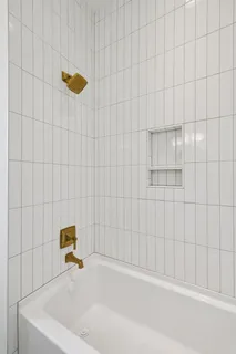 a large room with yard from a ceiling window