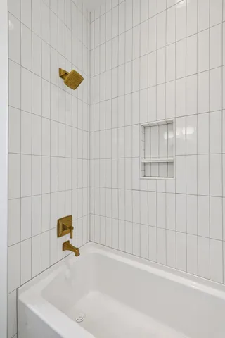 a large room with yard from a ceiling window