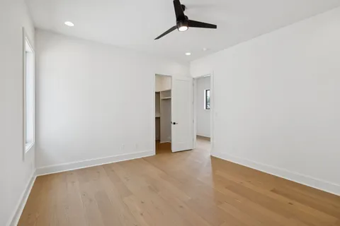 a view of a garden with an outdoor space