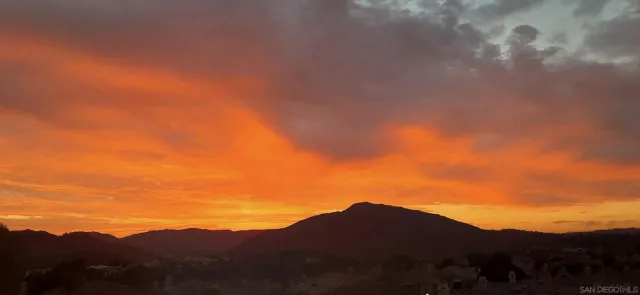 a view of a large mountain