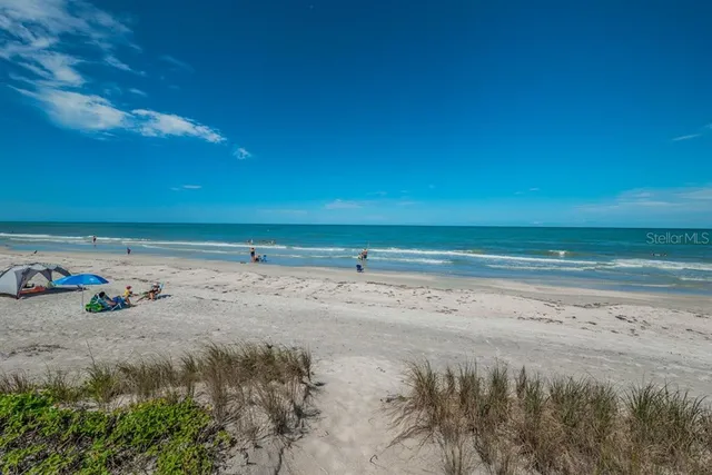 a view of beach and ocean