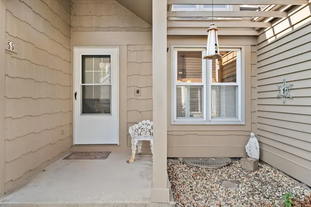 a front view of a house with a window
