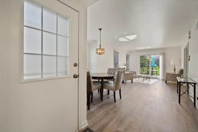 a view of a livingroom with furniture and window