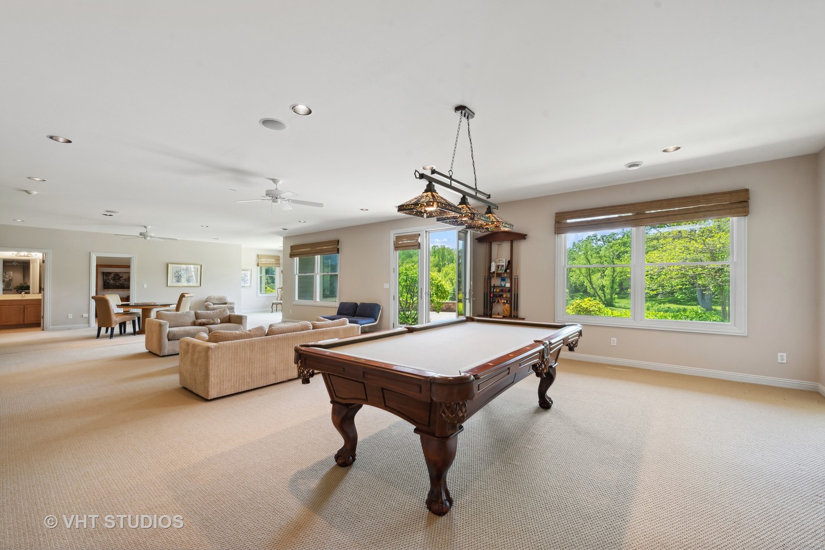 10701 Knickerbocker Road Harvard, IL 60033 - Photo 27 of 46 a room with pool table and windows