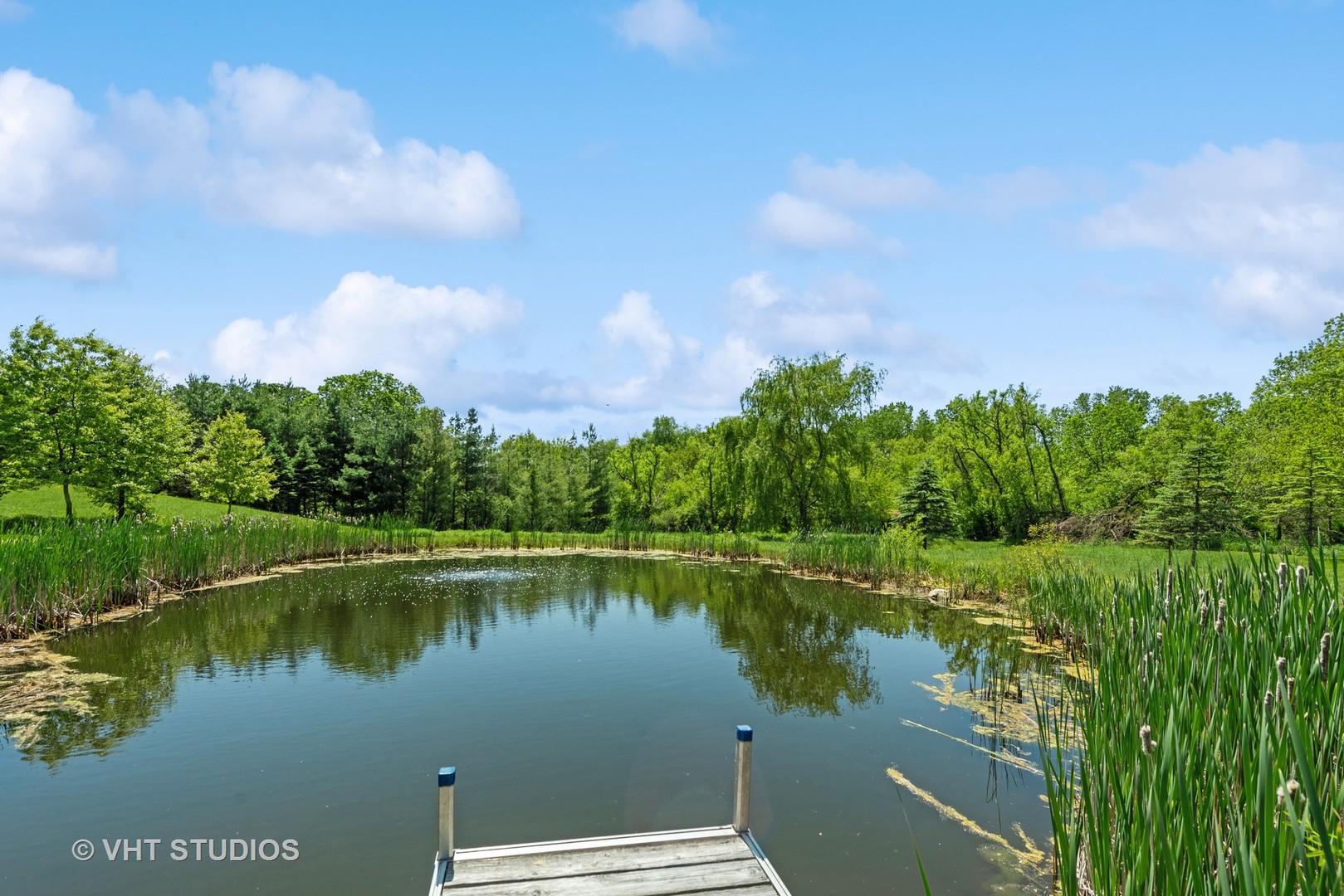 10701 Knickerbocker Road Harvard, IL 60033 - Photo 5 of 46 a view of a lake with a yard