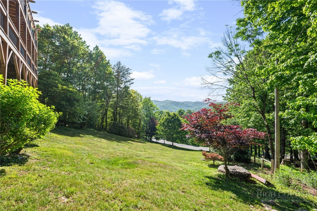331 Alpine Road Blowing Rock, NC 28605 - Photo 42 of 50 a view of a backyard with garden