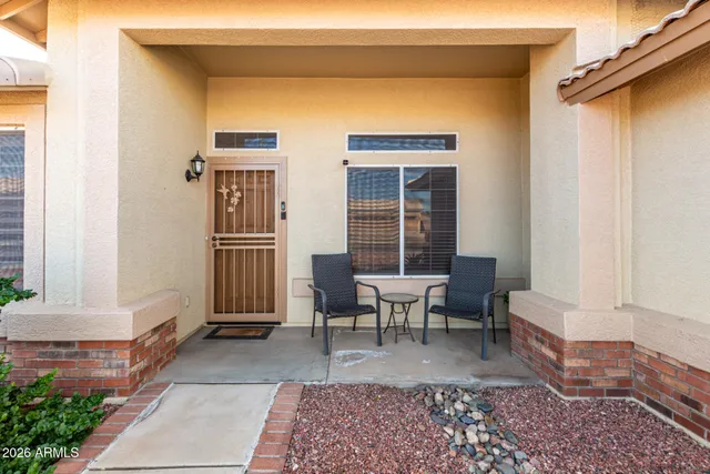 a view of outdoor space with seating area