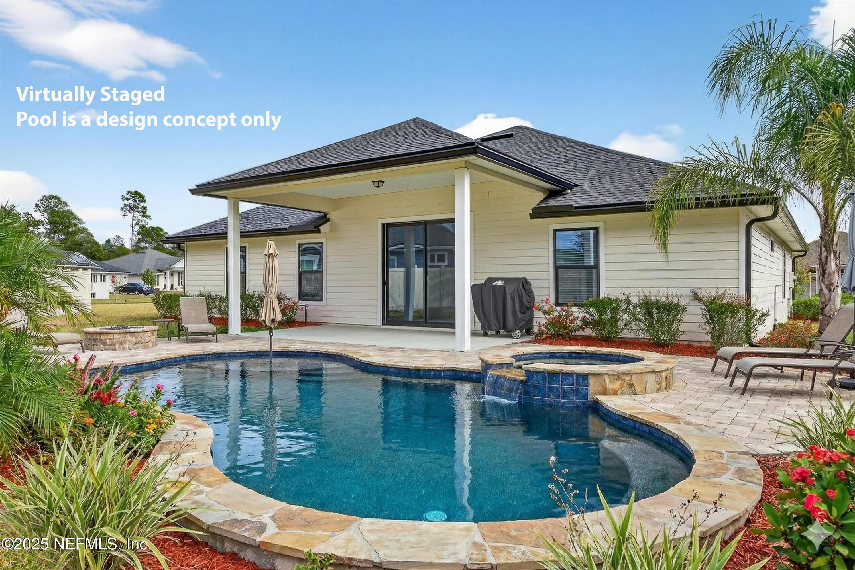 1733 Austin Lk Way Middleburg, FL 32068 - Photo 26 of 37 25-Backyard with Virtual Pool