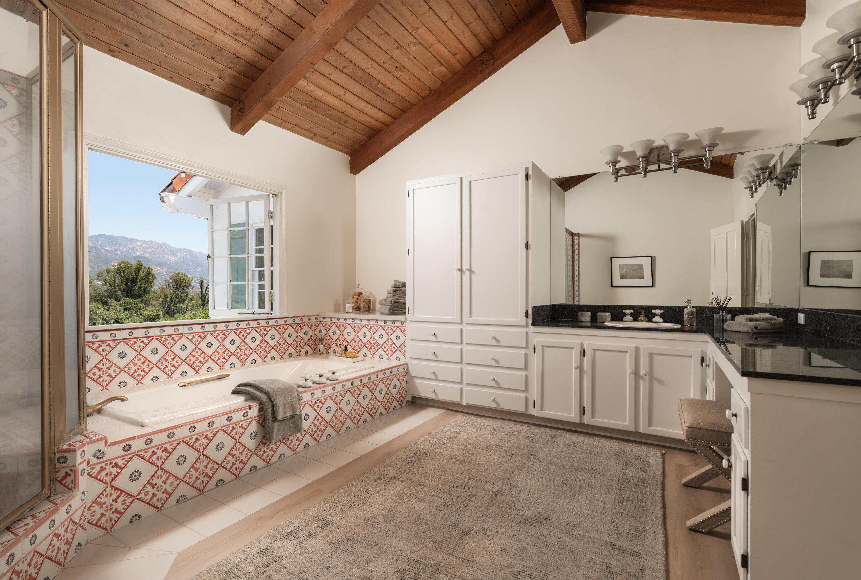 939 Arcady Road Santa Barbara, CA 93108 - Photo 18 of 28 a large bed sitting in a kitchen next to a window