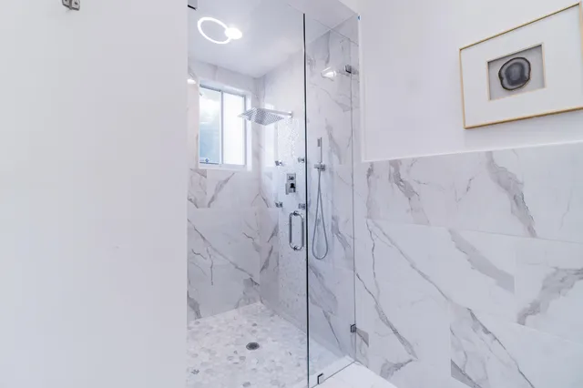 a view of an outdoor space and tennis court