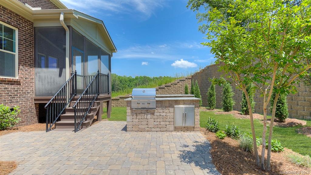 160 Forsythia Lane, Unit 739 Tega Cay, SC 29708 - Photo 19 of 24 a view of a patio with table and chairs near a garden